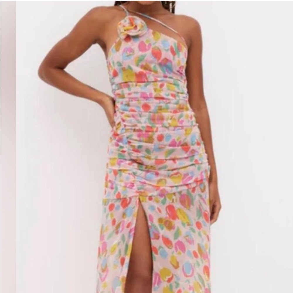 For Love & Lemons Desmona Floral Midi Dress